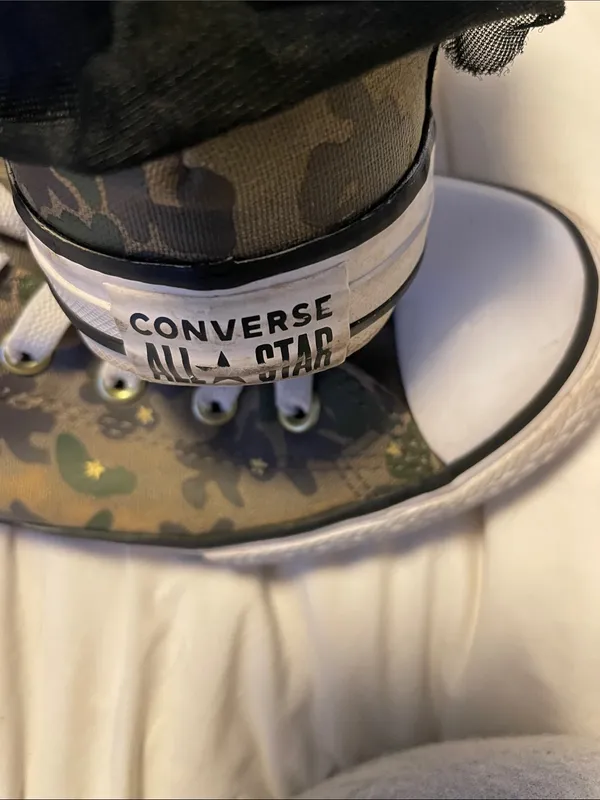 Converse Women's Camo High-Top Sneakers with Pink Lining - Image 6