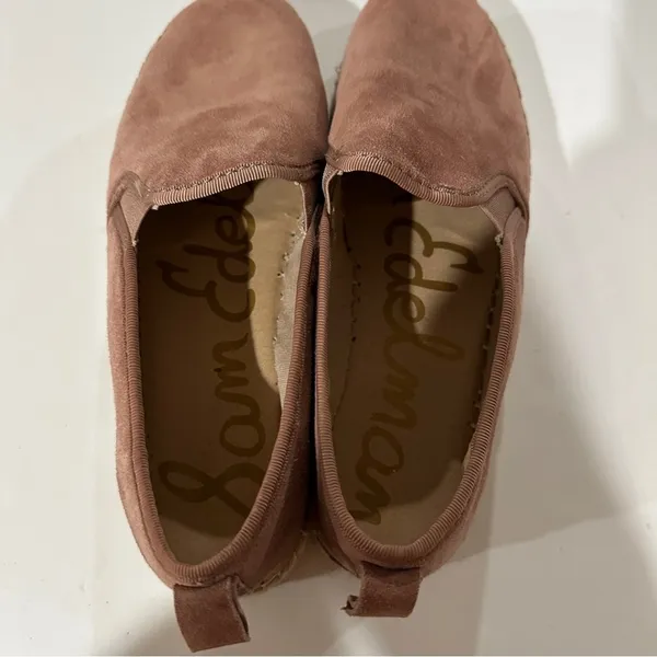 Sam Edelman Pink Carrin Velvet Platform Espadrille Slip On Shoes Size‎ 7 - Image 8