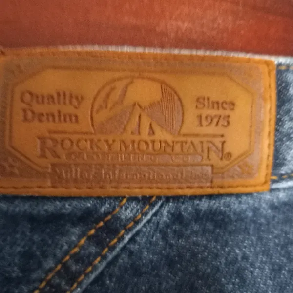 Rockies 27x27 Womens High Rise Rodeo Cowgirl Western Cotton Dark Denim Jeans - Image 7