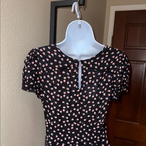 Free People Mia Empire-Waist Short Sleeve Jumpsuit Itsy Floral Black Women’s 4 - Image 6