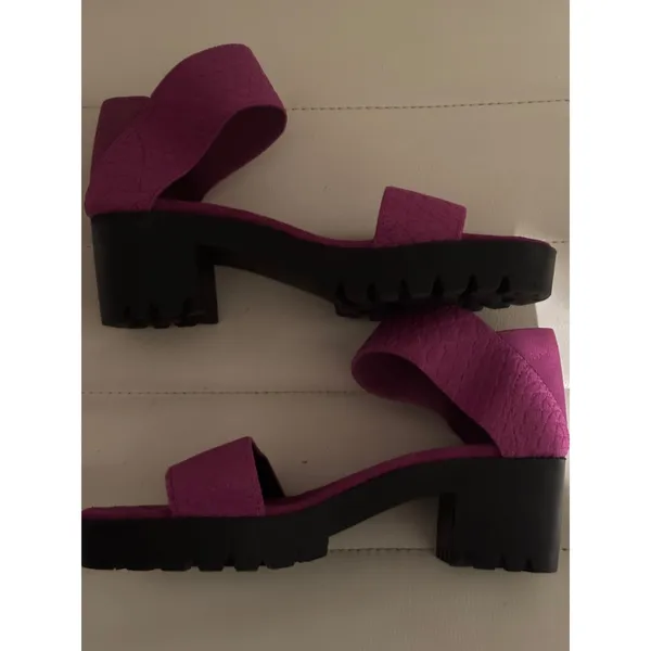 Charleston Purple Monterrey Platform‎ Lug Sandals Chunky Heel - Image 3