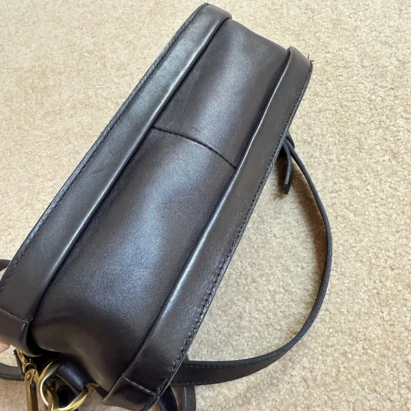 Madewell Sydney Black Leather Zip Top Small Crossbody Bag Convertible - Image 8