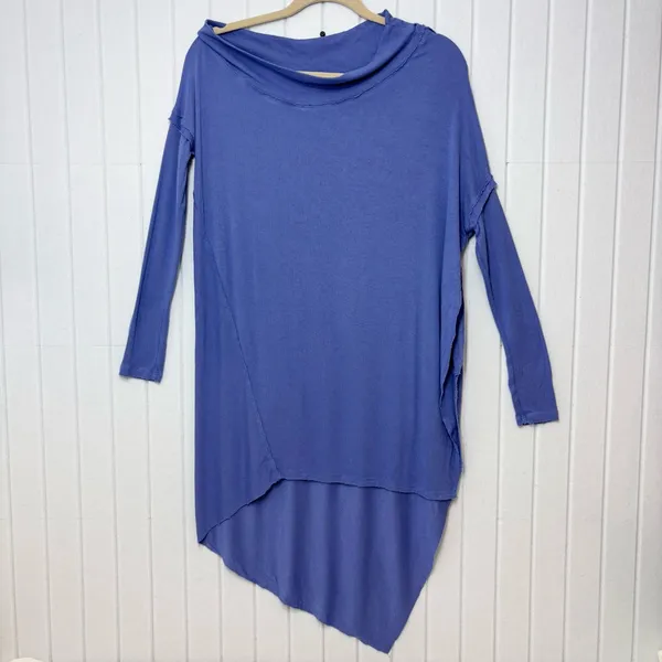 Free People We The Free Grapevine Long‎ Sleeve Tunic in the color Sky Blue XS - Image 4