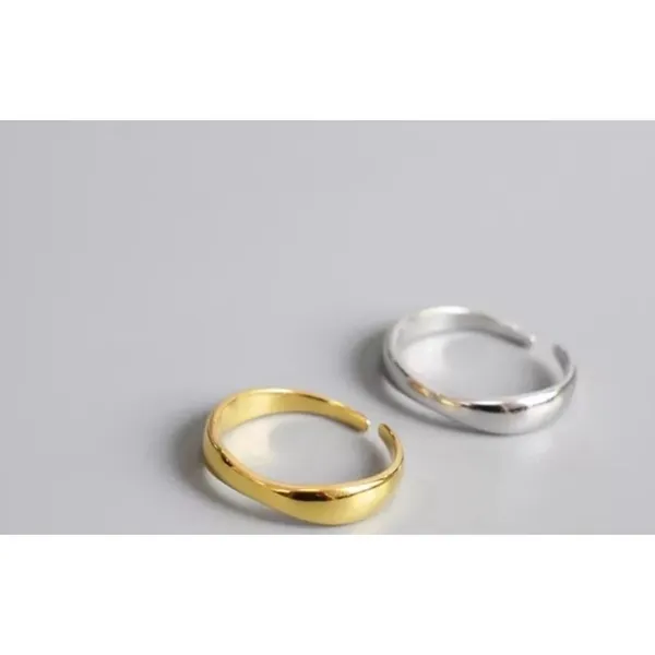 Boutique NEW 14k Yellow Gold Wave Ring | Gold‎ Plated Sterling Silver - Image 14