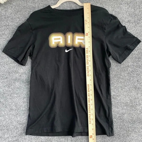 Nike Black White Swoosh Gold Air Short Sleeve Tee Shirt Grunge Alt Streetwear - Image 7