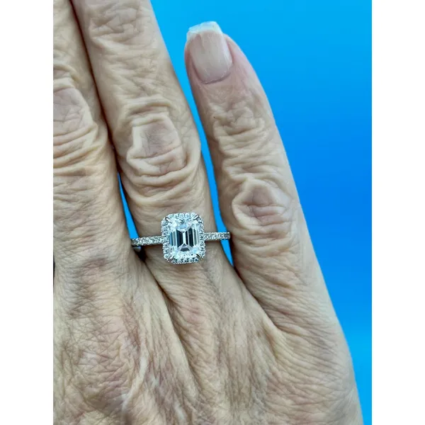 2 carat Moissanite Triangular Cut Ring with Moissanite Accents Size 7 - Image 9