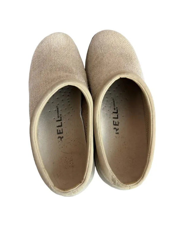 Merrell Oatmeal Canvas On Clogs Mules Slides Comfort Lightweight Size 7 Women's - Image 3