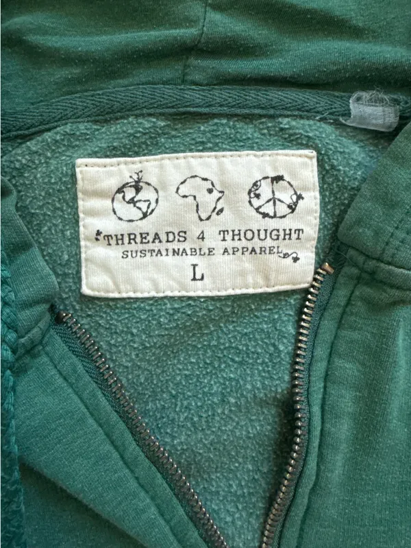 Threads 4 Thought green zip-up - Image 2