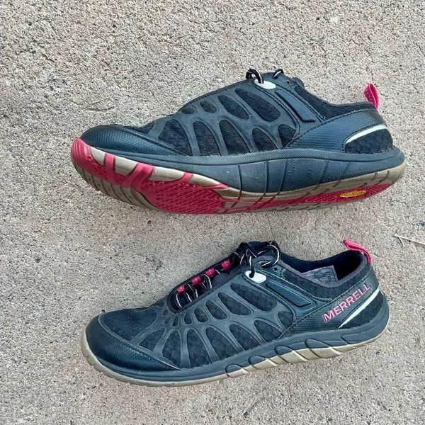 Merrell Crush Glove J57326 Womens Black Pink Hiking Trail Vibram Sneakers SZ7.5 - Image 4