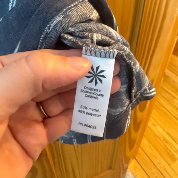 Athleta Size Small Grey Breezy Striped Tank Top - Image 5