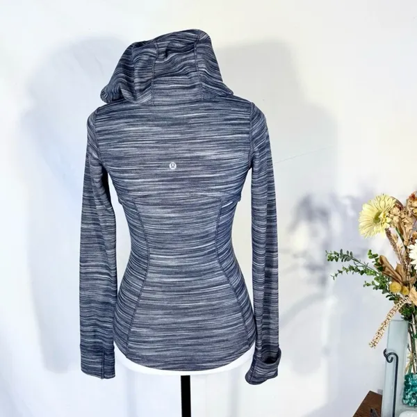 Lululemon Hooded Define Jacket Nulu Mini Space Dye Herringbone Heathered Sz 2 🧡 - Image 3