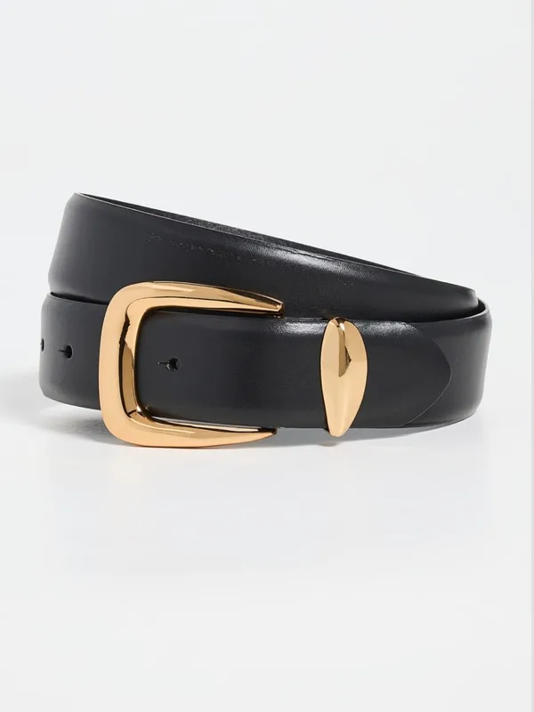 Madewell Black Leather Chunky Waist Belt - Image 2