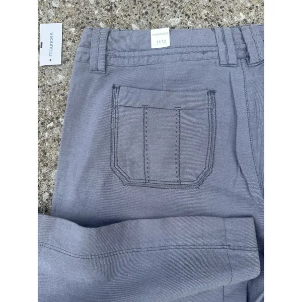 Y2K‎ Maurices Women's Grey Dress Pant Trousers Flare Leg Polished SZ 11/ 12 NWT - Image 11