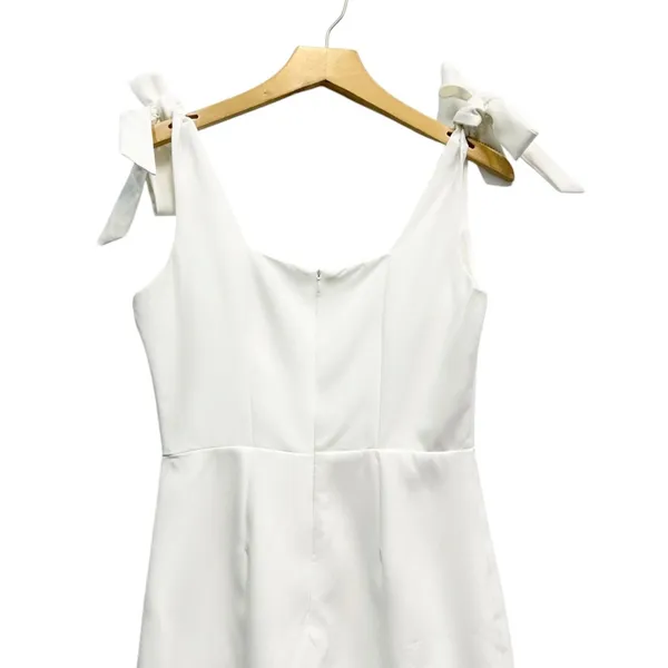 Lulus Your Sweetie Square Neck White Tie-Strap Mini Dress size M NWT - Image 5