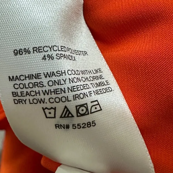 383 Express | NWOT Orange Satin Mock Neck Halter Top (size XS) - Image 8