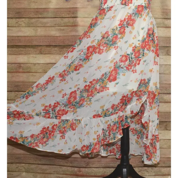 NWT Maurices Floral Smocked Tiered Ruffle Sleeveless Midi Dress Size XL Cottage - Image 9