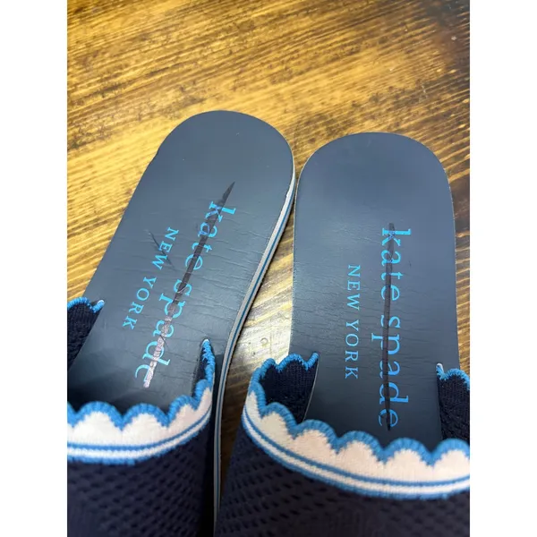 Kate Spade Navy Blue‎ Slide Sandals Size 6 - Image 5