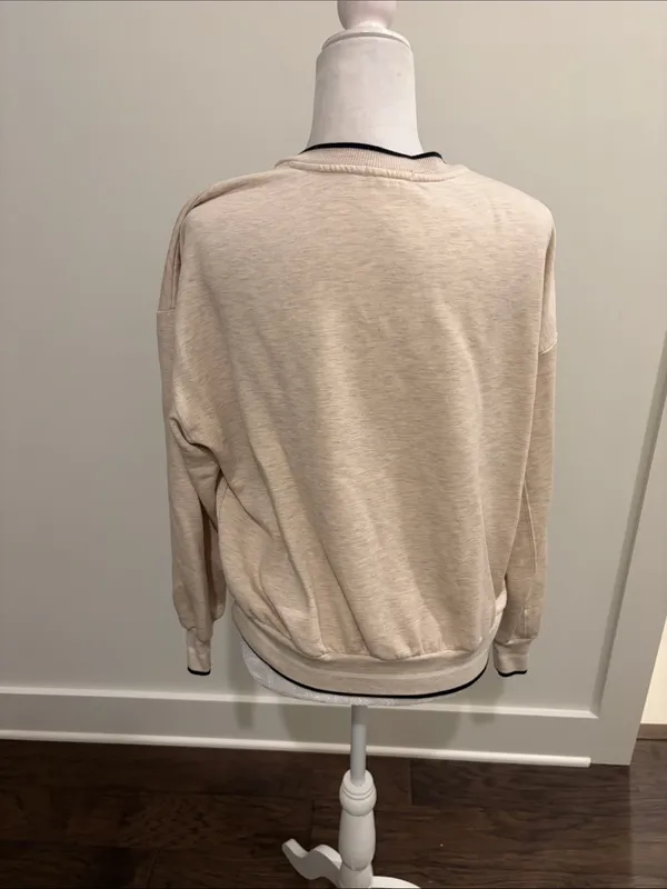 Z Supply V-Neck Sweatshirt Sz S - Image 3