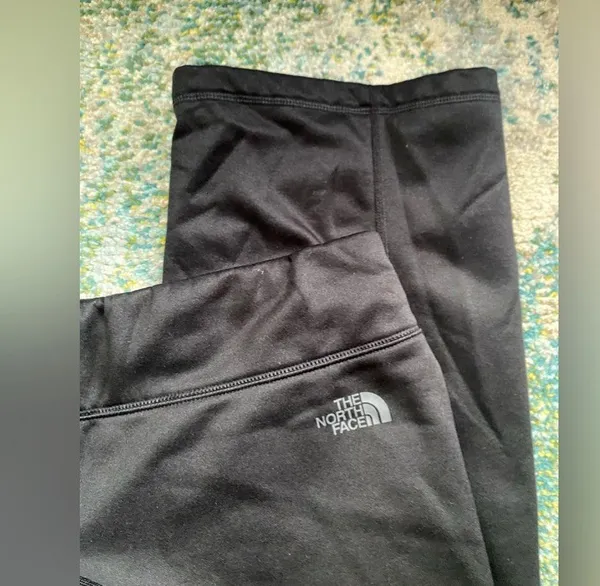 North Face women’s black fleece line bootcut pants, size large - Image 3