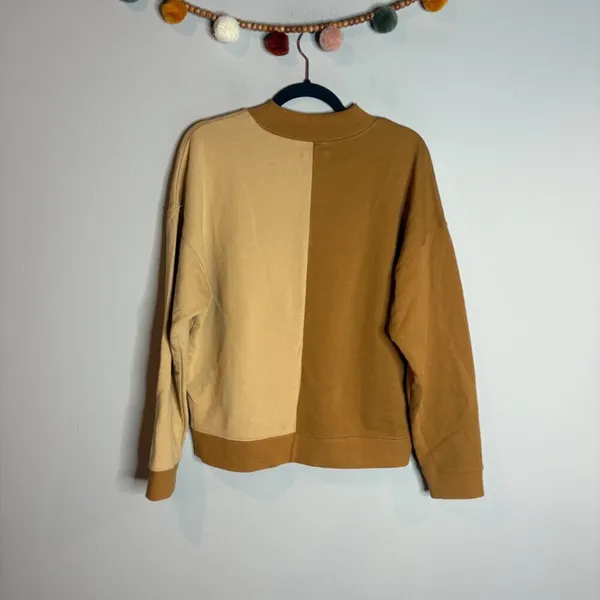 Madewell Cotton Studio Mockneck Sweatshirt in Colorblock - Image 6