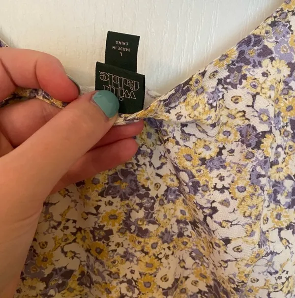 Wild Fable Yellow/Purple Floral Button Close Blouse - Image 4