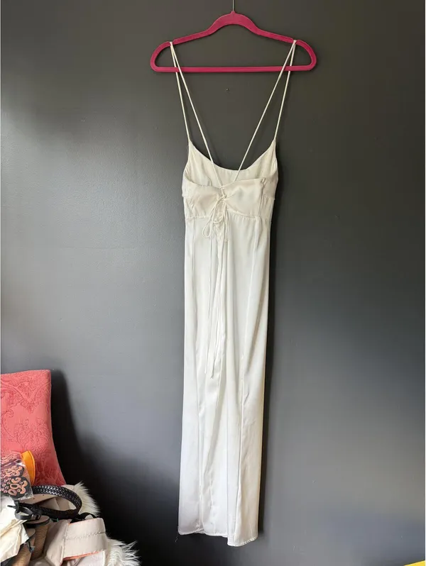 Hello Molly Elegant White Spaghetti Strap Maxi Dress - Image 2