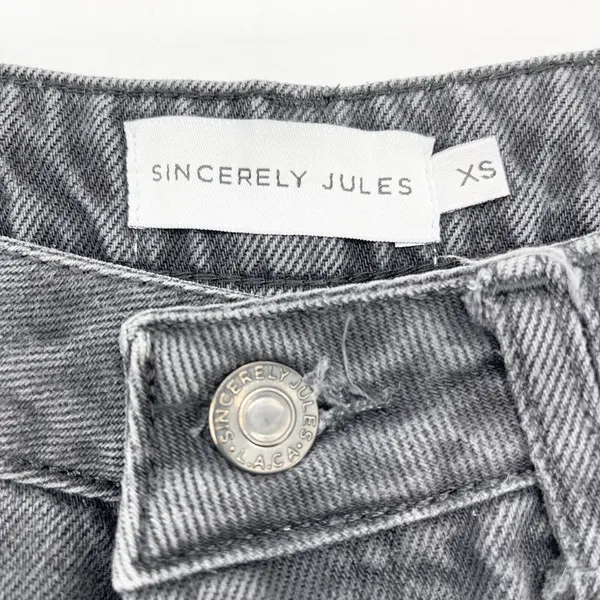 Sincerely Jules Denim Shorts Womens XSmall Distressed Grunge Street‎ Festival - Image 8