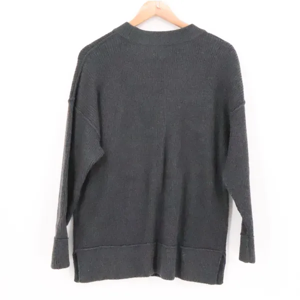 Aerie Oversized Ribbed Crewneck Sweater Womens Size XS Charcoal Grey Cozy Warm‎ - Image 8