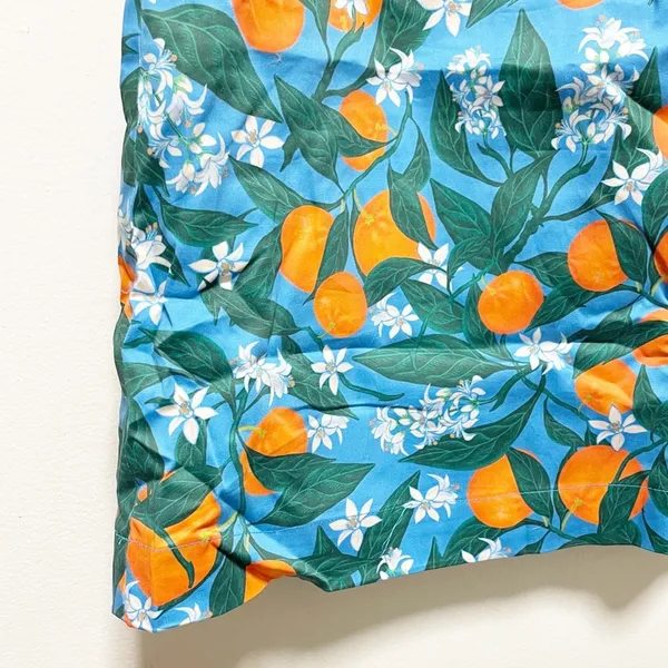 Kit Orange Print Short Sleeve Knee Length Dress - Image 2