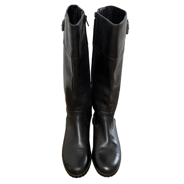 Lauren Ralph Lauren Boots Women 8.5B Sigrid Tall Riding Black Leather Equestrian - Image 4