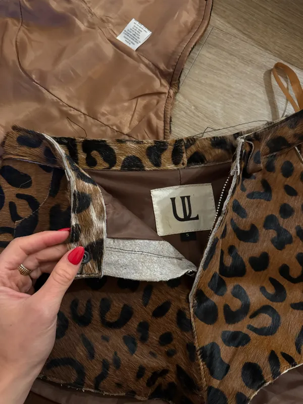 Understated Leather Halter and Shorts in Leopard - Image 5