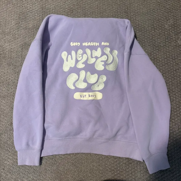 Cotton on wellness club sweatshirt in purple - Image 4