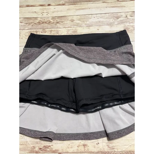 Lululemon Pace Rival Skirt Women's Size 6 Tall Heathered Gray Skort Tennis - Image 5