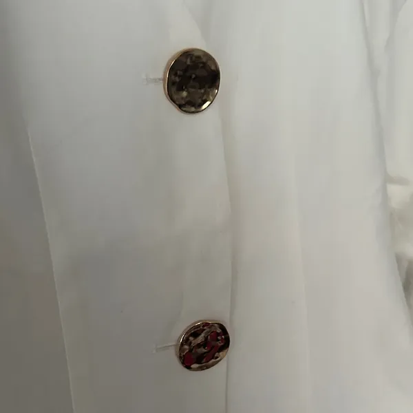 Commense Split Skinny Blazer size large White - Image 4