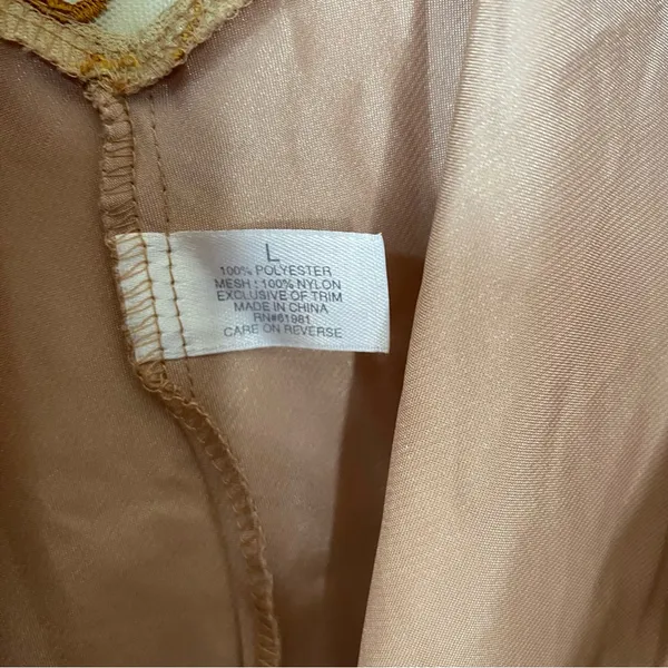 Women's Large Gold Satin Slip Dress Lingerie Fairy‎ y2k - Image 3