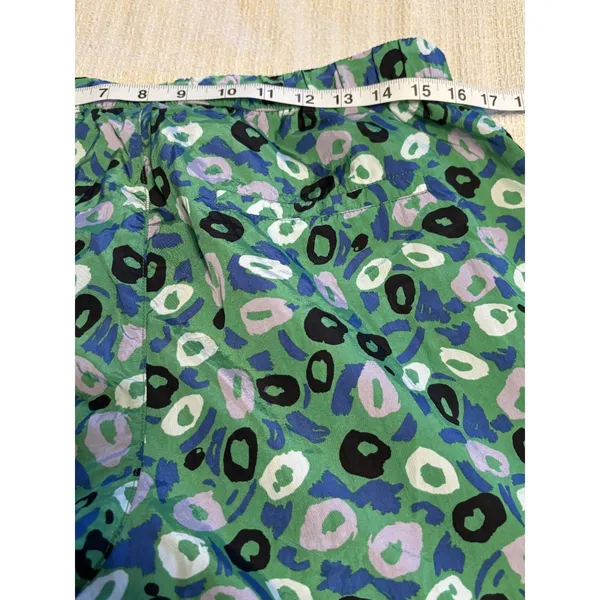 Diane Von Furstenberg Jogger Cargo Pants L Green Harem Bloomer Ankle Tie DVF - Image 9
