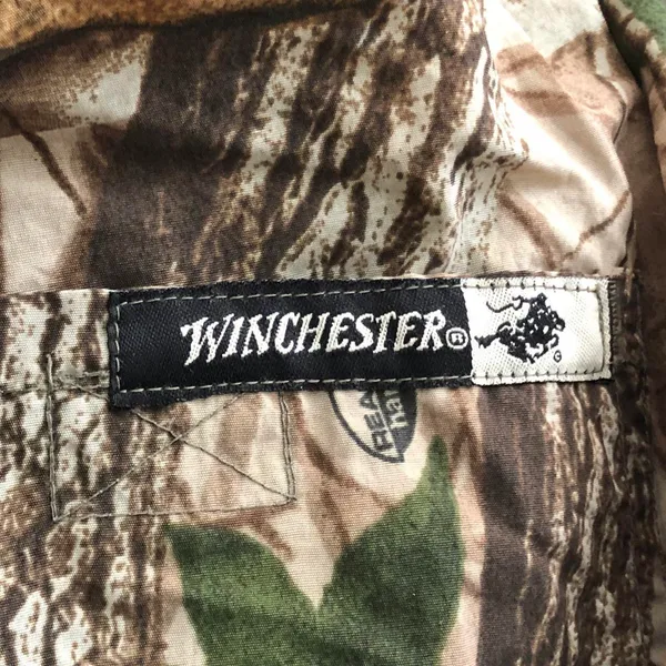 Vintage Winchester Hunting Camo Tactical Pants Baggy Wide Leg Cargos 90s Buckle Adjustable Waistband - Image 4