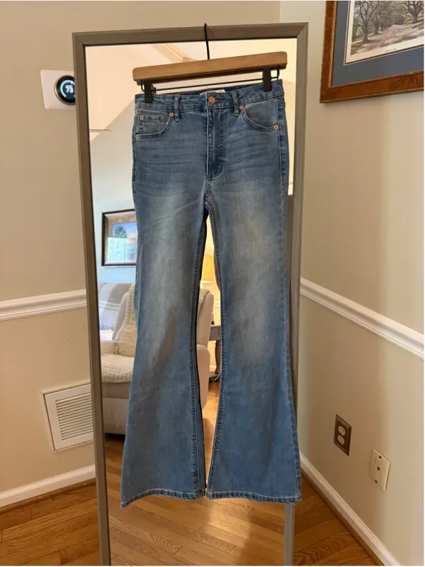 Women's Garage Flare Jeans Size 25 Blue - Image 2