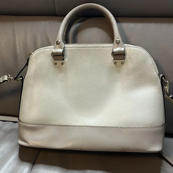 Kate Spade Cream/Pebble Wellesley Small Rachelle Satchel Crossbody Bag - Image 3