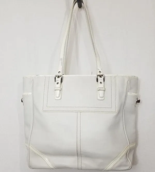 Coach White Leather Legacy Tote - Image 9