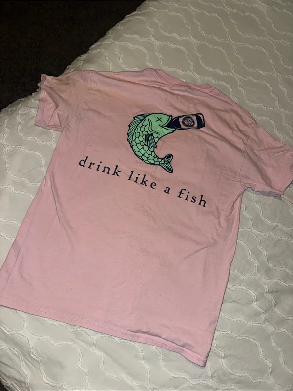 Red Jug Pub Cortland NY Pink Logo Tee - Image 2