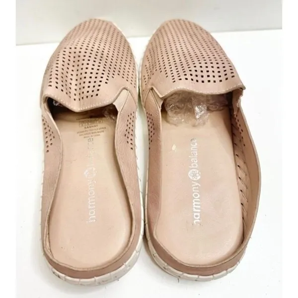 Harmony Balance Sashay Mules Size 8‎ Beige Perforated Slip On Shoes - Image 5