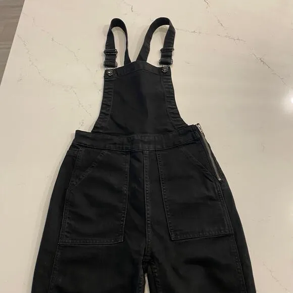 Madewell Cali Demi-Boot Overalls in‎ Black Frost size XS - Image 7