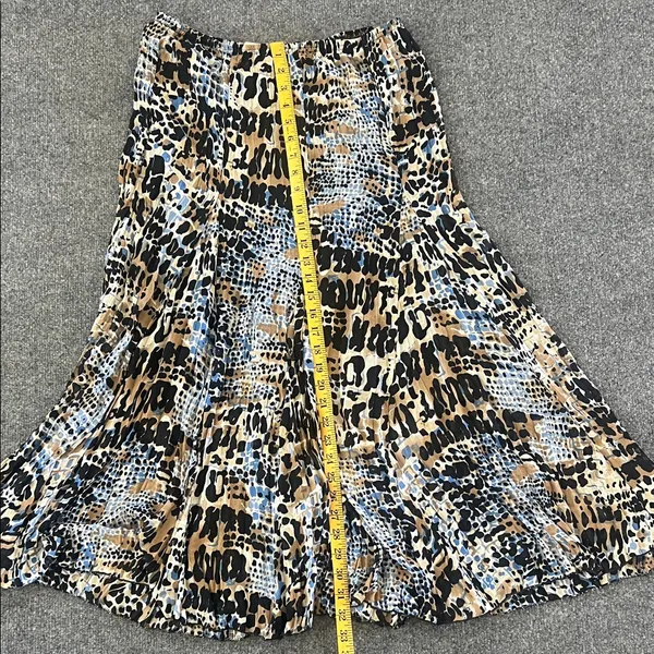 Rafael Leopard Print Midi Skirt Size M Black Size M - Image 8