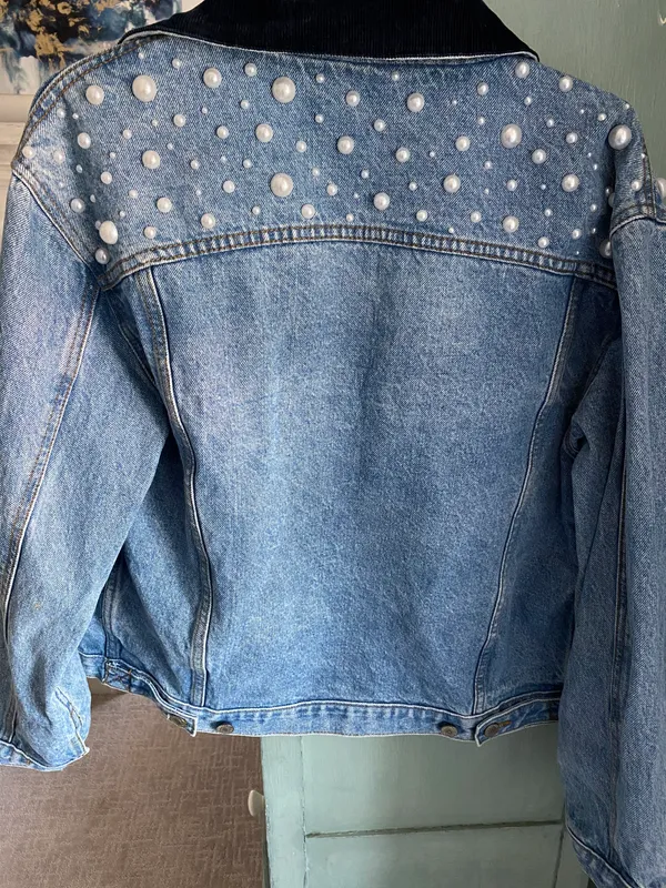 Pearl Denim Jacket Blue - Image 2