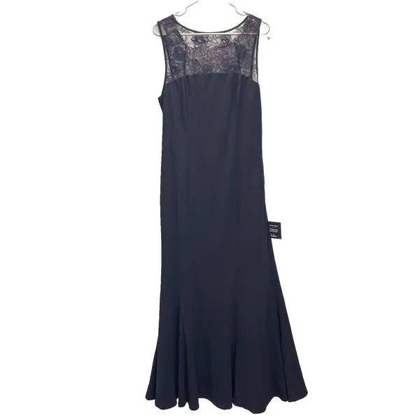 NWT Lulus True‎ Passion Black Lace V Back Sleeveless Mermaid Maxi Dress Size 1X - Image 5