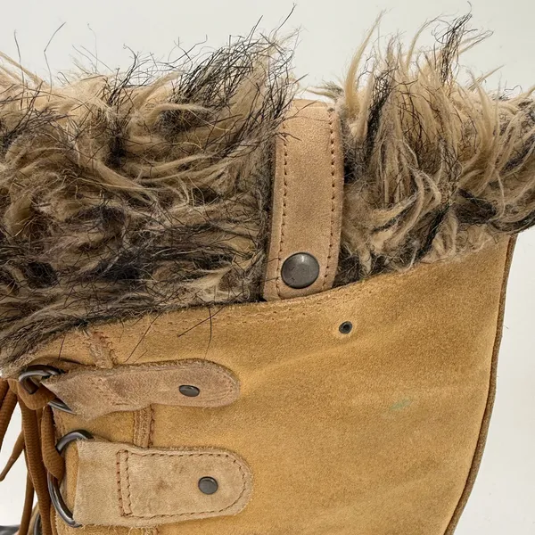 Sorel Women's Joan of Arctic Tall Leather Fur Lace Up Snow Boots Size 9 - Image 5