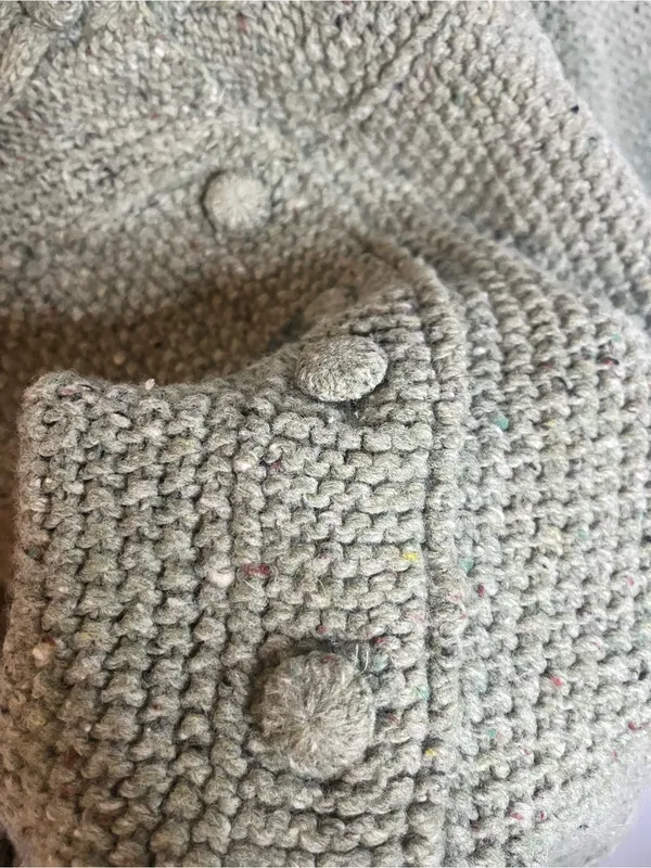 Far Away From Close Wool Blend Crossback Sweater Anthropologie Cable Cardigan S - Image 13
