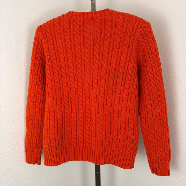 Lauren Ralph Lauren vintage orange cable knit sweater - Image 4