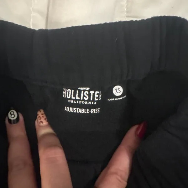 Black Cuffed Hollister Sweatpants  - Image 2